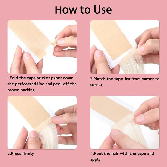 Alt view image 4 of 6 - WENNALIFE Clear Double-Sided Hair Extension Tape Tabs, 24 Pcs | Clear 1.6 x 0.3 in Pre-Cut Tabs Fit Tape-in Hair Extensions and Provide a Discreet Hold for Replacement Applications.