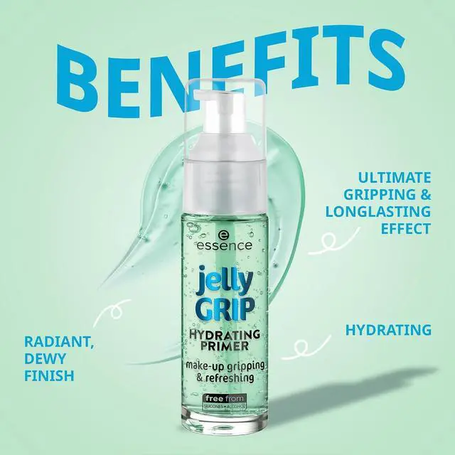 Alt view image 2 of 7 - essence Jelly Grip Hydrating Primer, Longlasting Makeup Base, Vegan | Lightweight Grippy Gel Formula, Refreshing Primer for All Skin Types, Silicone-Free, Cruelty Free, Paraben Free