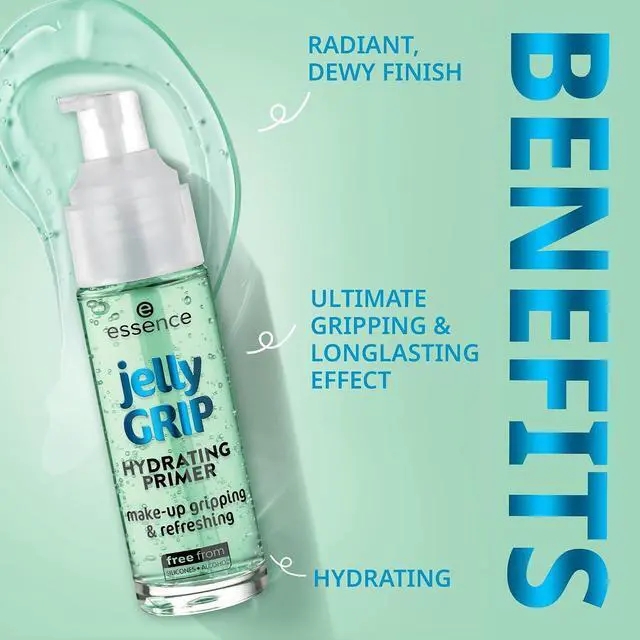 Alt view image 3 of 7 - essence Jelly Grip Hydrating Primer, Longlasting Makeup Base, Vegan | Lightweight Grippy Gel Formula, Refreshing Primer for All Skin Types, Silicone-Free, Cruelty Free, Paraben Free