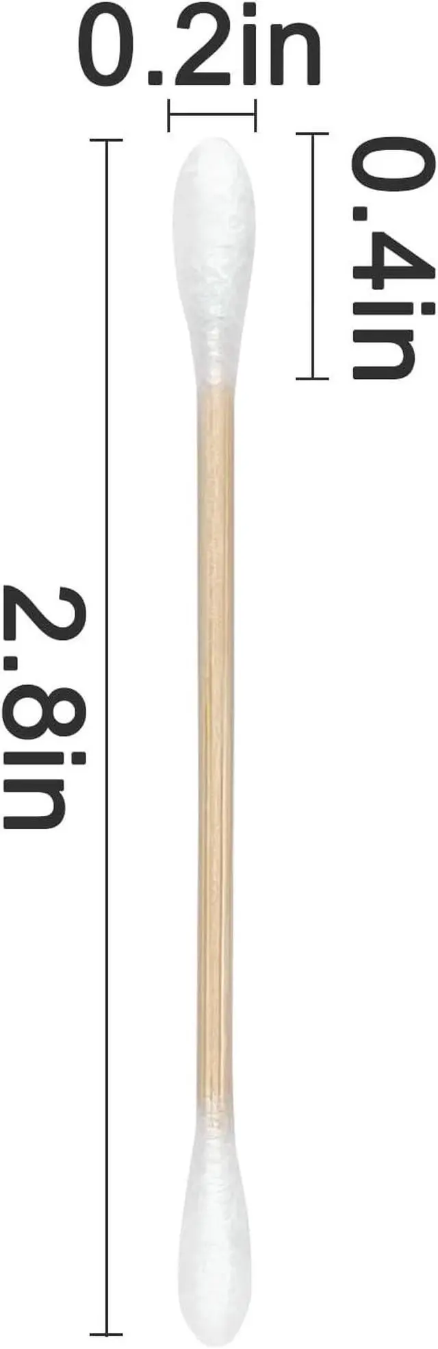 Alt view image 7 of 7 - Egaageoi 200 Count 100% Organic Bamboo Cotton Swabs with Bamboo Sticks | Biodegradable Double-Tipped Cotton Buds for Beauty, Baby Care, First Aid, Makeup, Pet Care, Electronics & Household Cleaning