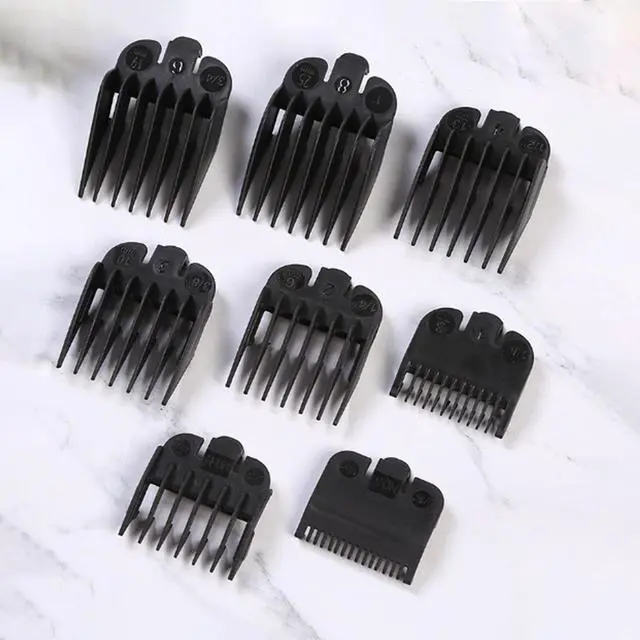 Main image of Hair Clipper Guide Comb Set (1/16"1") Fits Most WAHL Clippers&Trimmers | 8 Pieces,Black ,Professional Hair Replacement GuardsCOMPATIBLE WITH WAHL Most Clippers/Trimmers