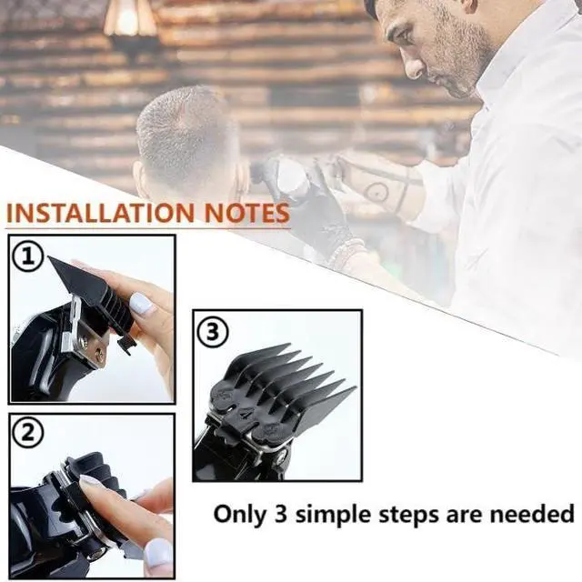 Alt view image 5 of 6 - Hair Clipper Guide Comb Set (1/16"1") Fits Most WAHL Clippers&Trimmers | 8 Pieces,Black ,Professional Hair Replacement GuardsCOMPATIBLE WITH WAHL Most Clippers/Trimmers
