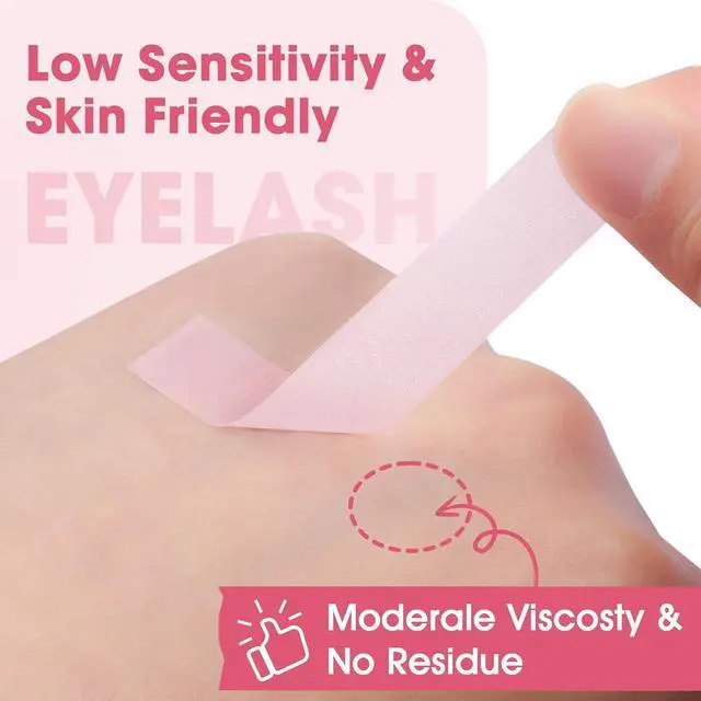 Alt view image 5 of 7 - 20 Rolls Pink Lash Tape for Eyelash Extensions, Eyelash Tape 0.47 x 10 Yd | Breathable PE Micropore, Low Irritation Lash Extension Supplies for Salon and Home Use