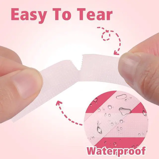 Alt view image 6 of 7 - 20 Rolls Pink Lash Tape for Eyelash Extensions, Eyelash Tape 0.47 x 10 Yd | Breathable PE Micropore, Low Irritation Lash Extension Supplies for Salon and Home Use