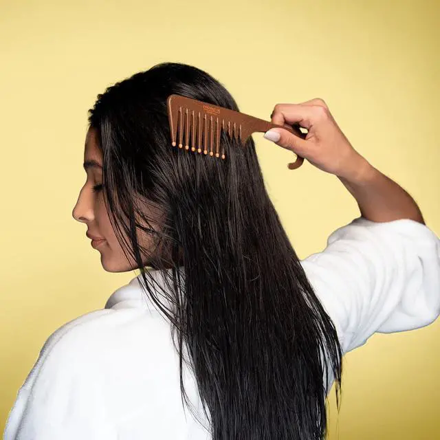 Alt view image 2 of 7 - Coconut Oil Infused, Scented Shower Comb, Wide Tooth Comb for Detangling Wet or Dry hair. For All Hair Type