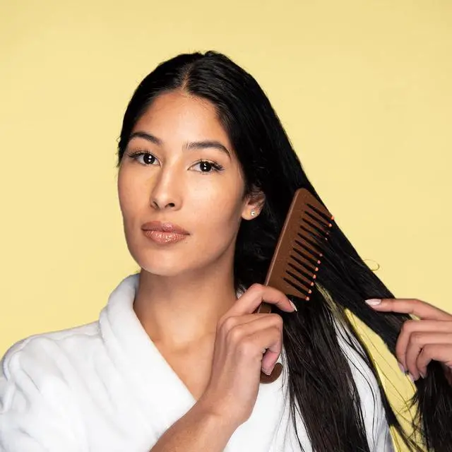 Alt view image 3 of 7 - Coconut Oil Infused, Scented Shower Comb, Wide Tooth Comb for Detangling Wet or Dry hair. For All Hair Type
