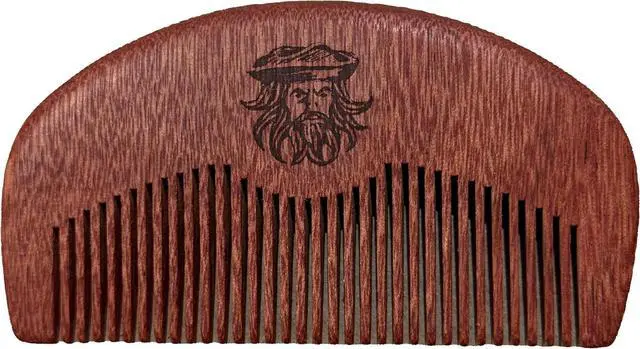 Alt view image 2 of 6 - Barbanegra Beard and Mustache Wood Comb, Perfect for Balms and Oils, Anti-Static, Pocket Size for all types of Beards.