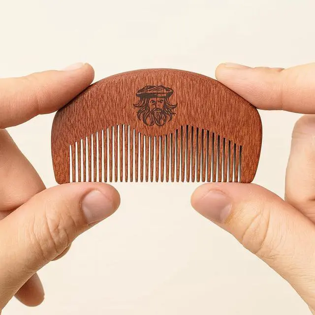 Alt view image 6 of 6 - Barbanegra Beard and Mustache Wood Comb, Perfect for Balms and Oils, Anti-Static, Pocket Size for all types of Beards.