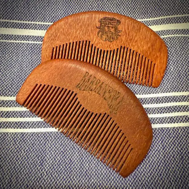 Alt view image 4 of 6 - Barbanegra Beard and Mustache Wood Comb, Perfect for Balms and Oils, Anti-Static, Pocket Size for all types of Beards.