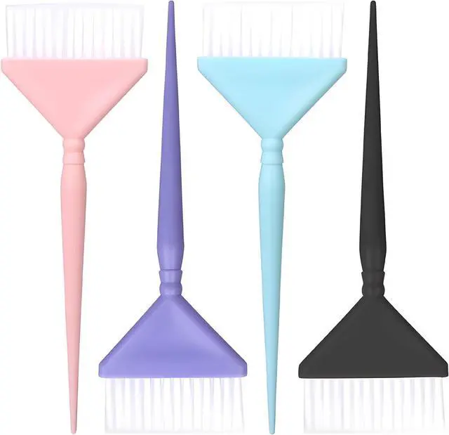Main image of Classic Hair Dye Brush Set: 4 Multi-Use Tint Brushes for Salon-Quality Coloring - Perfect for Highlights, Balayage, and More