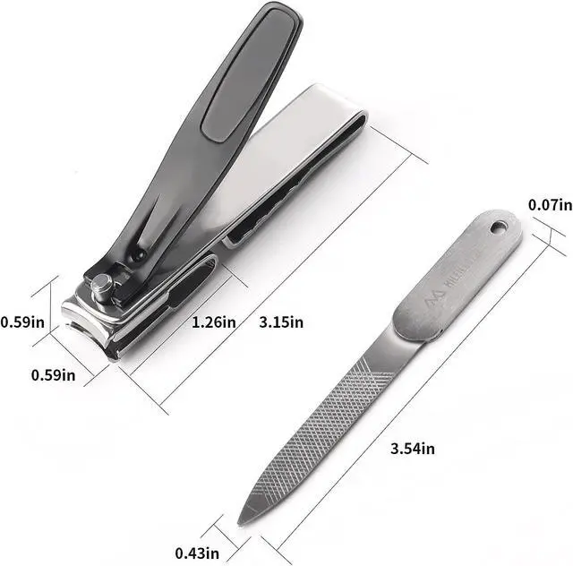 Alt view image 5 of 6 - MILEILUOYUE Nail Clippers 2PcsNail File,360°Degree Rotating Head Nail Clippers,Stainless Steel Sharp Pedicure, Swivel Head for Thick Nails,Metal Tin Box for Suitable for Gifts