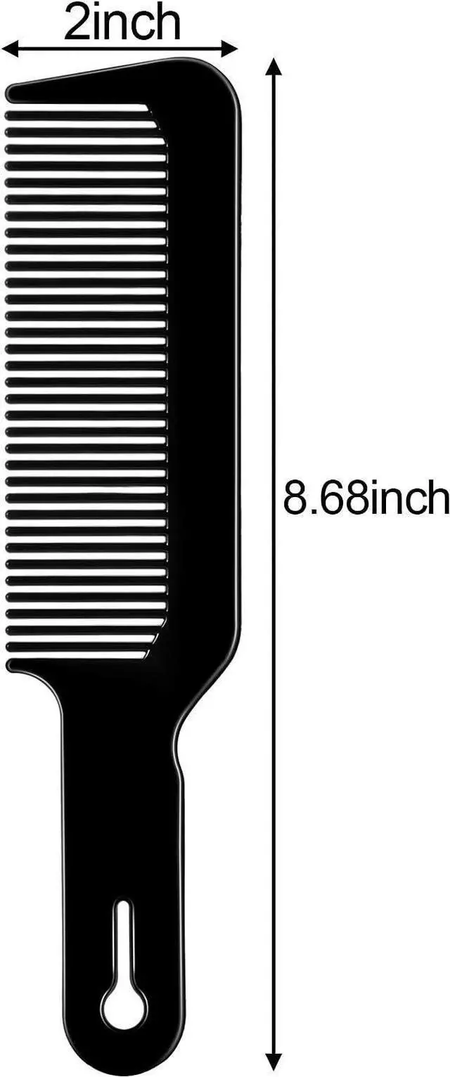 Alt view image 2 of 7 - Boao 3 Pack Barber Flat Top Clipper Combs for Haircut,Black | Styling Tool for Fading Cuts, Fine Teeth for Clipper Control, Plastic with Handle Loop, For Salon and Home Haircuts