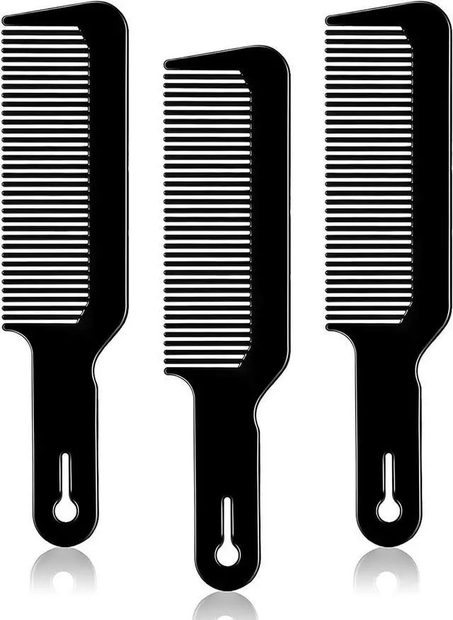 Main image of Boao 3 Pack Barber Flat Top Clipper Combs for Haircut,Black | Styling Tool for Fading Cuts, Fine Teeth for Clipper Control, Plastic with Handle Loop, For Salon and Home Haircuts