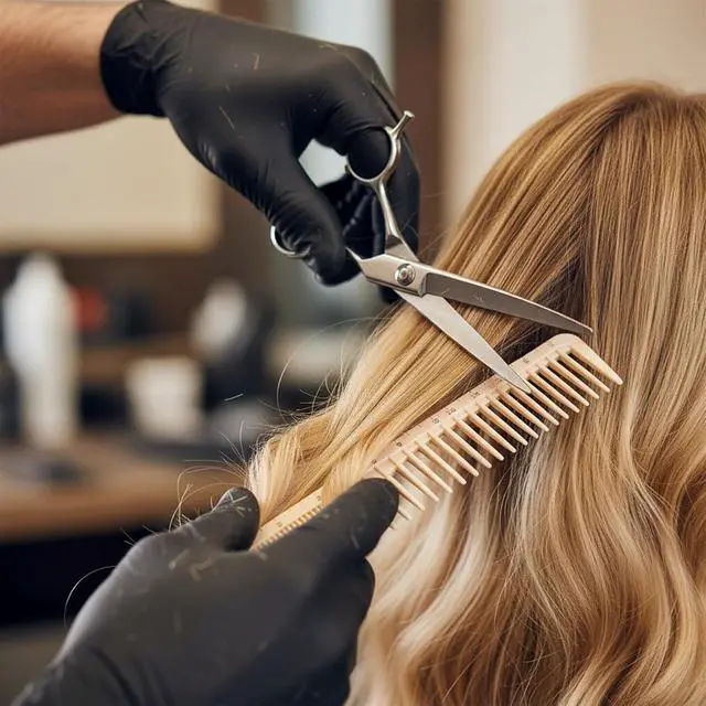 Alt view image 7 of 7 - 2PCS Hair Cutting Combs with Ruler Measurements, Anti-Static Professional Barber Comb for Salon, Hair Stylists and Barbers, Fine Cutting Combs