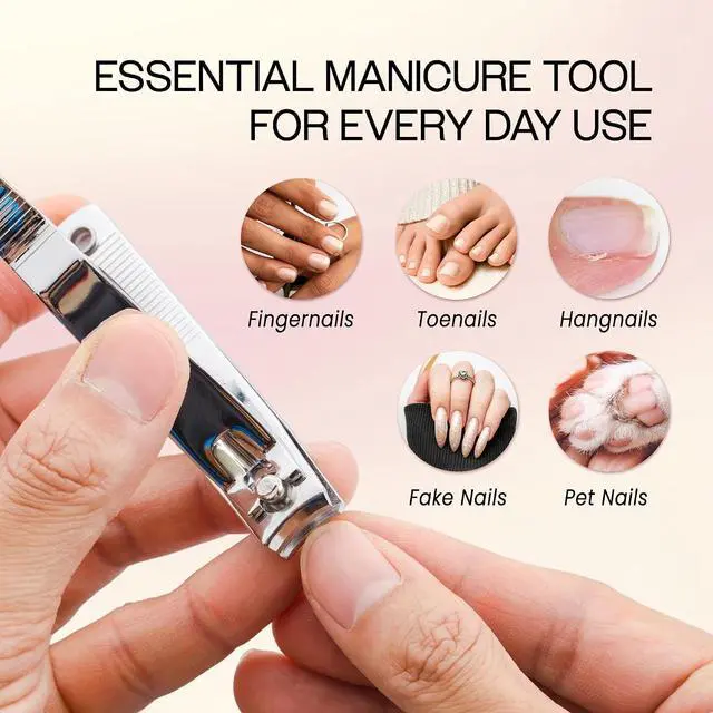 Alt view image 6 of 6 - 3pcs Large Beauticom Stainless Steel Curved Nail Clipper - Professional Ultra Sharp Sturdy Silver Finger Nail and Toe Nail Cutters for Acrylic Nails Grooming Manicure