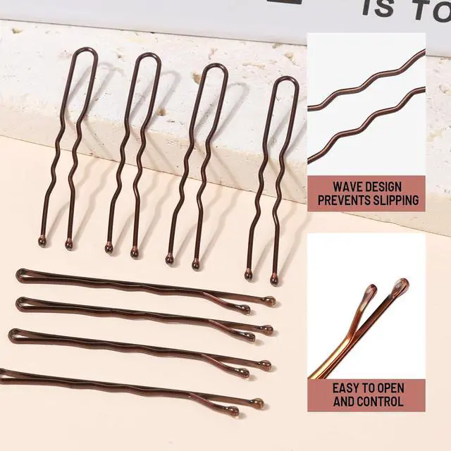Alt view image 7 of 7 - Teenitor 100Pcs Bobby Pins Brown Bobby Pins for Women, Hair Pins, Hair Pins for Women 2inch