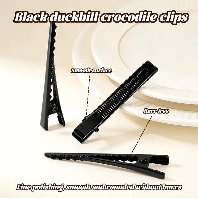 Alt view image 6 of 6 - Hair Clips for Men Men's Hair Clip 10pk Black Non Slip Hold Gym Workout Clips
