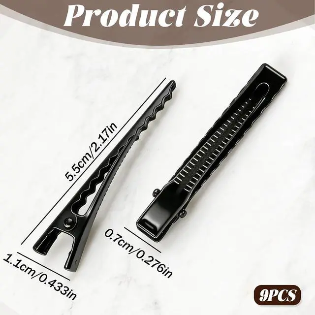 Alt view image 4 of 6 - Hair Clips for Men Men's Hair Clip 10pk Black Non Slip Hold Gym Workout Clips