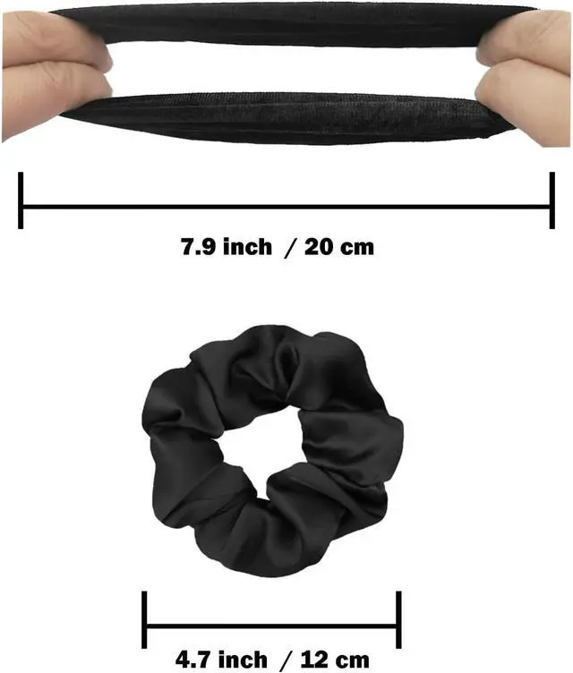 Alt view image 6 of 7 - IVARYSS Satin Scrunchies for Women, Soft Than Silk for Hair, Fashion Ties and Bands for Thin | Thick Hair Styling, 16 Pack (Neutral Color)