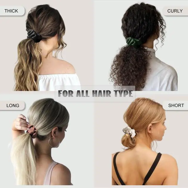 Alt view image 5 of 7 - IVARYSS Satin Scrunchies for Women, Soft Than Silk for Hair, Fashion Ties and Bands for Thin | Thick Hair Styling, 16 Pack (Neutral Color)