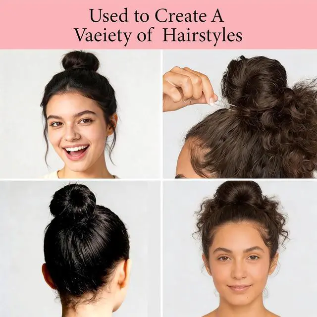 Alt view image 7 of 7 - 300PCS Bobby Pins Set, Black Bobby Pins, Hair Pins | 100 Hair Pin for Women 100 Bobby Pins Black and 100 Hair Bands, Hair Pins for Buns 2inch 2.36inch 2.75inch