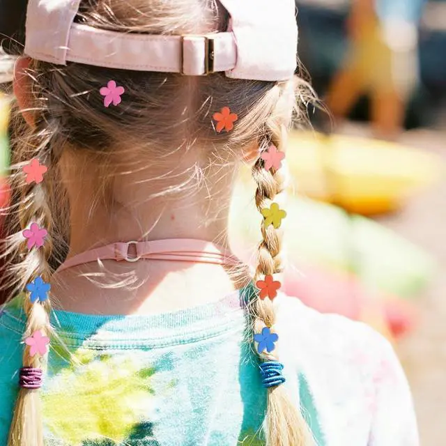Alt view image 5 of 7 - Mini Flower Hair Clip Flower Clips,Colorful Mini Hair Claw,for Women, Girls,Baby, Toddler Bangs Strong Grip Small Tiny Rainbow Hair Clips (50, Matte Colors)