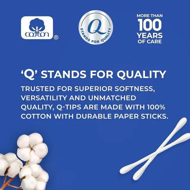 Alt view image 2 of 7 - Q-tips Cotton Swabs, Hygiene Shield Travel Size Toiletries, for First Aid, Beauty and Baby, 100% Cotton, 30 Count (Pack of 2)