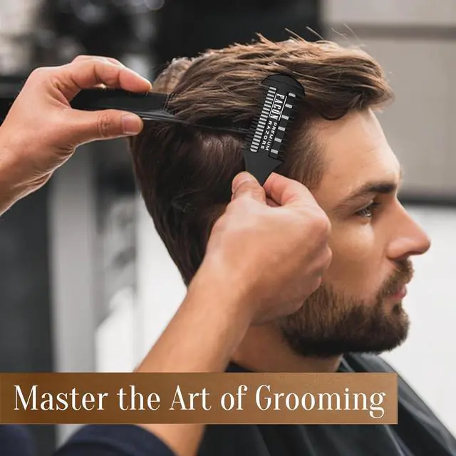 Alt view image 4 of 7 - Facón Razor Comb for Hair Cutting - Professional Hair Cutting Comb Kit with 12 Replacement Blades, Double Edge Shaper for Salon & Home, Premium Styling Thinning Texturizing Split Ends Trimming Razor