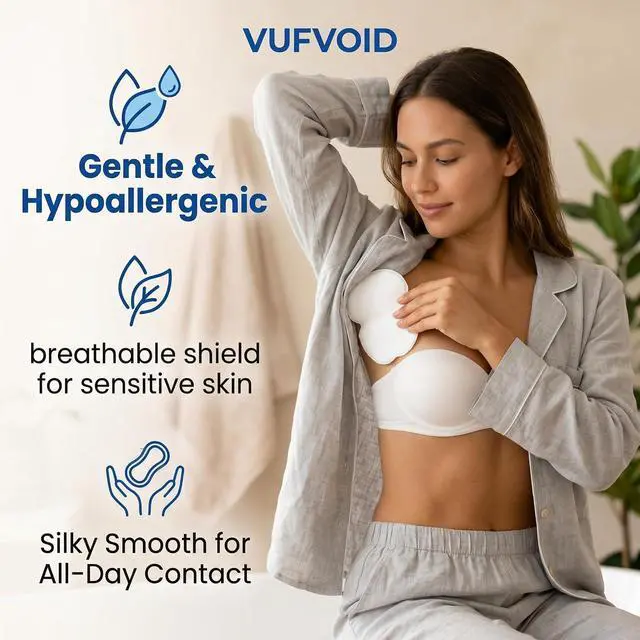 Alt view image 5 of 7 - VUFVOID Underarm Sweat Pads -50 Invisible Armpit Guards,All-Day Freshness | Hypallergenic & Ultra-Absorbent Liners for Men & Women - Discreet Protection for Office, Travel & Summer Apparel