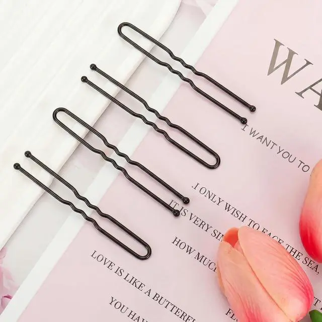 Alt view image 4 of 7 - 200PCS 2.8 Inch U Shaped Large Heavy Duty Hair Pins for Women Girls, Large Hair Pins for Thick/Long Hair, Long Hair Pin Bobby Pin for Secure Bun Salon Wedding Daily Hairstyles - Black