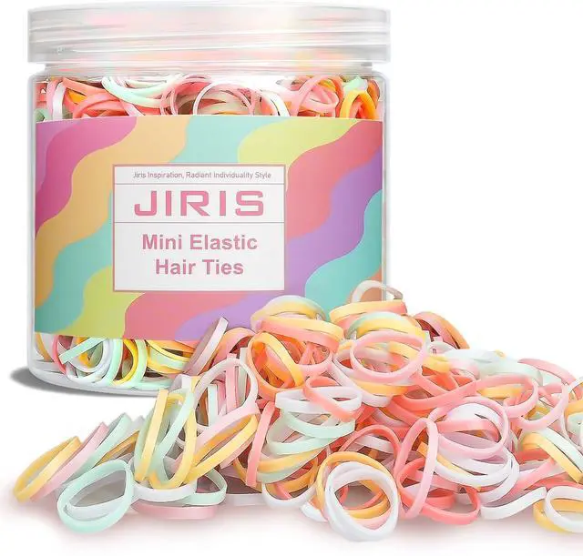 Main image of 1000pcs Mini Rubber Bands, No-Damage Elastic Hair Ties for Girls | Soft durable plastic ponytail holders for little kids. Extra thick 0.65mm.Stretchy for braids, daily hairstyles.
