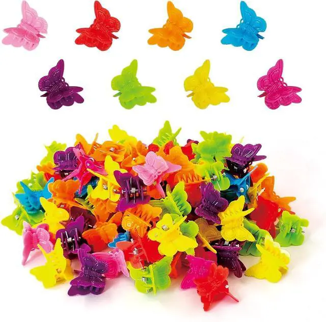 Alt view image 2 of 5 - 50 Packs Assorted Color Butterfly Hair Clips, Beautiful Mini Butterfly Hair Clips Hair Accessories for Women and Girls (50 pcs Random Colour)