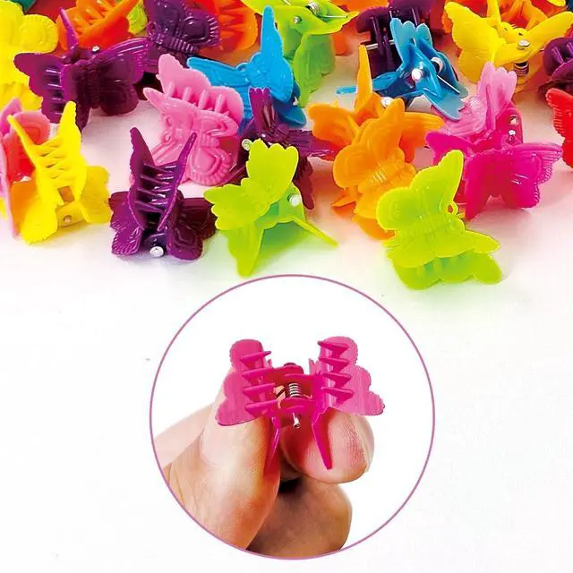 Alt view image 4 of 5 - 50 Packs Assorted Color Butterfly Hair Clips, Beautiful Mini Butterfly Hair Clips Hair Accessories for Women and Girls (50 pcs Random Colour)