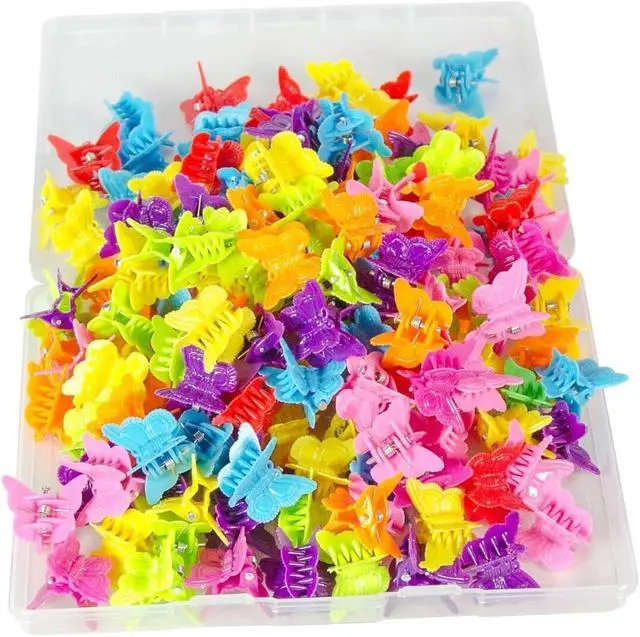 Alt view image 5 of 5 - 50 Packs Assorted Color Butterfly Hair Clips, Beautiful Mini Butterfly Hair Clips Hair Accessories for Women and Girls (50 pcs Random Colour)
