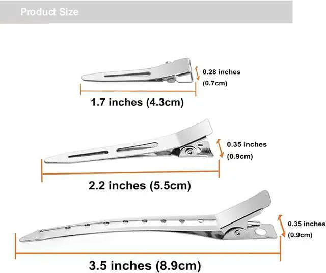 Alt view image 2 of 7 - 40pcs Metal Duck Billed Hair Clips for Styling Sectioning,Silver for Women Long Hair, Alligator Curl Clips for Hair Roller,Salon,Bows DIY with Case
