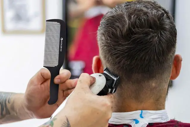 Alt view image 2 of 4 - HYOUJIN 901 Carbon Flat Top Clipper Comb for Clipper-cuts and Flattops | 230 Heat Resistant Hair Cutting Combs for Men,Women,Anti-Static Professional Barber Clipper Comb for Fade Blending Flat Top