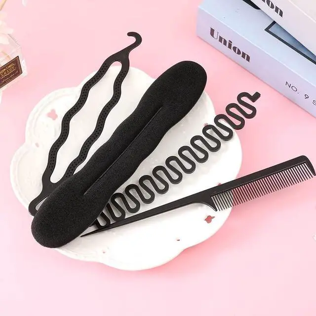 Alt view image 4 of 5 - UTTH-DTTK Hair French Braid Tool, 6 pieces Resin Centipede Braid Maker Hair Styling Accessories for Women, Girls, 1 Count (Black 6-piece set)