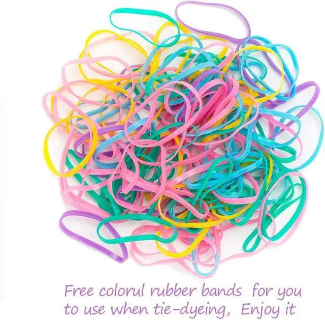 Alt view image 6 of 7 - 10 Pack White Cotton Scrunchies for Tie Dye Hair Elastic Hair Ties Pony Tail Holder for Party