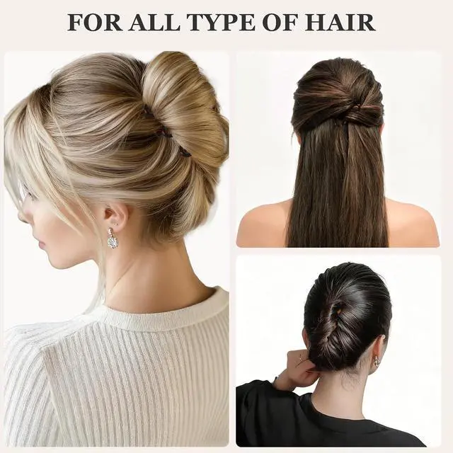 Alt view image 6 of 7 - Sunolga 6 PCS 2.83 in Small French Hair Pins for Women, Prestige Hair Pins for All Hair, Curved Shape for Better Head Fit Hair Accessories, Serrated Anti-Slip Design Hairpins