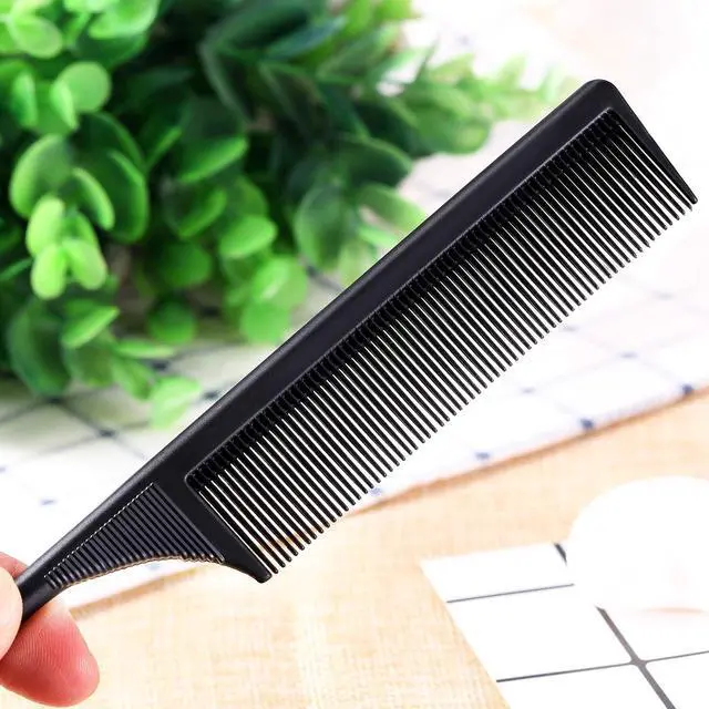 Alt view image 6 of 6 - Leinuosen 3 Pack Rat Tail Combs Fine Tooth Parting Tip | Carbon Fiber Heat Resistant Anti Static Teasing for Back Combing Root Teasing Adding Volume Evening Styling