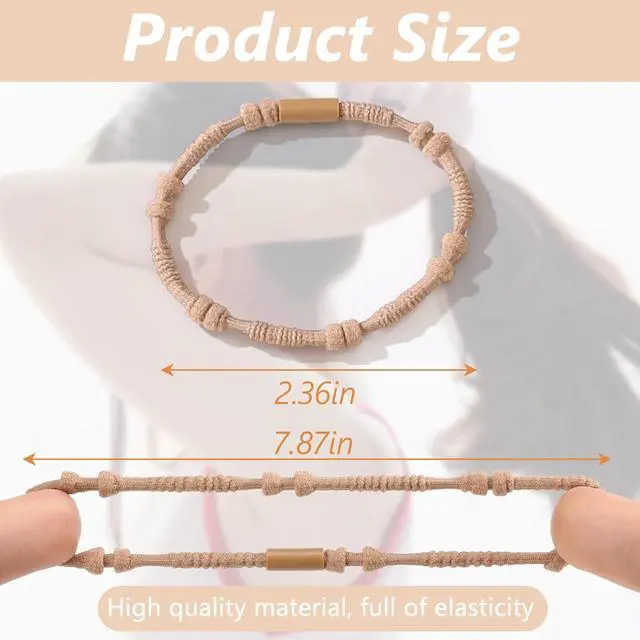 Alt view image 3 of 6 - Boho Hair Accessories for Women: 24PCS Hair Tie Bracelets, 6 Styles, 10 Colors, No Damage for Thick Hair