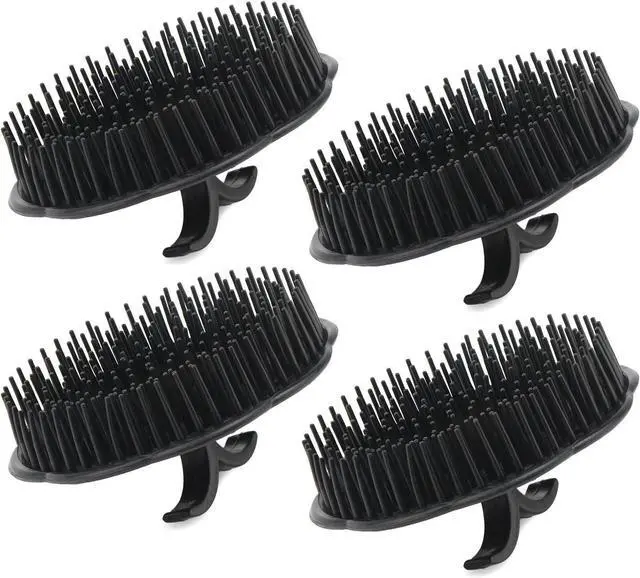 Main image of Segbeauty Mens Shampoo Brush, 4pcs Scalp Massage Brushes, Massage Hair Brush Floriated Shower Comb for Deep Cleaning Hair Men's Hand Brush Plastic Growth Beard Brush Pet Grooming Round Palm Brush
