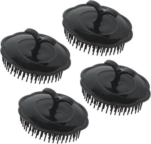 Alt view image 2 of 7 - Segbeauty Mens Shampoo Brush, 4pcs Scalp Massage Brushes, Massage Hair Brush Floriated Shower Comb for Deep Cleaning Hair Men's Hand Brush Plastic Growth Beard Brush Pet Grooming Round Palm Brush