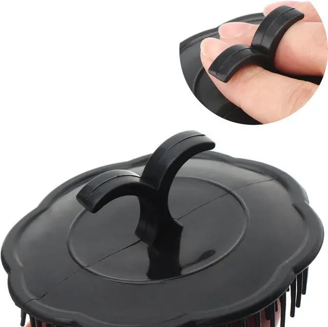 Alt view image 4 of 7 - Segbeauty Mens Shampoo Brush, 4pcs Scalp Massage Brushes, Massage Hair Brush Floriated Shower Comb for Deep Cleaning Hair Men's Hand Brush Plastic Growth Beard Brush Pet Grooming Round Palm Brush