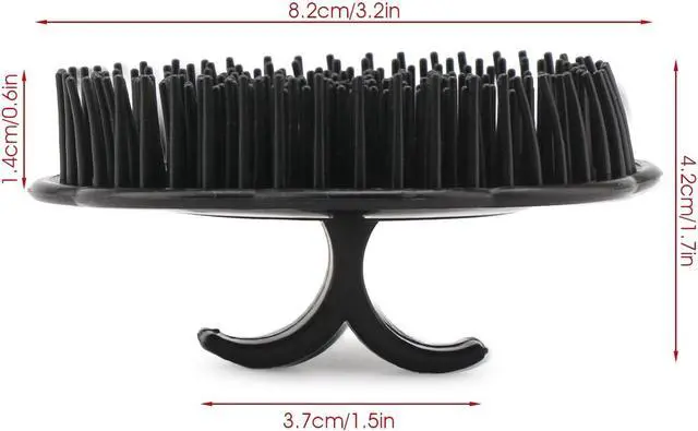 Alt view image 6 of 7 - Segbeauty Mens Shampoo Brush, 4pcs Scalp Massage Brushes, Massage Hair Brush Floriated Shower Comb for Deep Cleaning Hair Men's Hand Brush Plastic Growth Beard Brush Pet Grooming Round Palm Brush