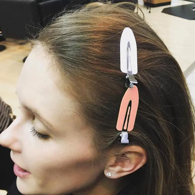 Alt view image 5 of 7 - Hair Clip, 12 Pcs No Crease Hair Clips for Styling and Makeup | 3 Colors ABS Resin and Stainless Steel Hair Clips, Non Slip, No Bend Design, Suitable for All Hairstyles