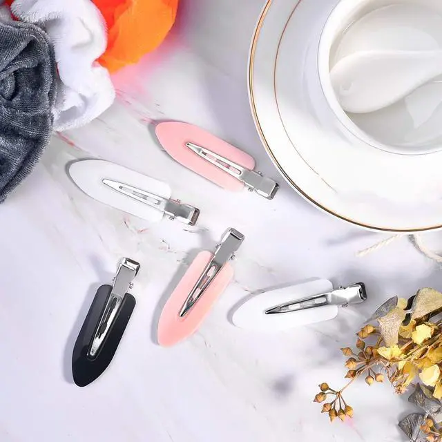 Alt view image 6 of 7 - Hair Clip, 12 Pcs No Crease Hair Clips for Styling and Makeup | 3 Colors ABS Resin and Stainless Steel Hair Clips, Non Slip, No Bend Design, Suitable for All Hairstyles