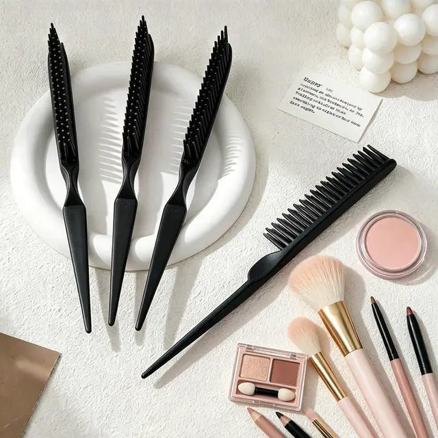 Alt view image 7 of 7 - 3 Row Comb for Natural Hair, 4PCS Three Row Comb for Curly Hair Styling Comb for Detangling, Defining and Separating Curls