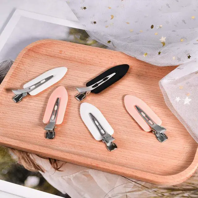 Alt view image 7 of 7 - Hair Clip, 12 Pcs No Crease Hair Clips for Styling and Makeup | 3 Colors ABS Resin and Stainless Steel Hair Clips, Non Slip, No Bend Design, Suitable for All Hairstyles