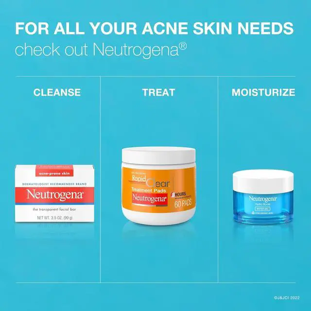 Alt view image 7 of 7 - Neutrogena Facial Cleansing Bar for Acne-Prone Skin, 3.5 oz | Gentle Non-Medicated Daily Cleanser, Non-Comedogenic Transparent Soap with Glycerin, No Dyes or Detergents